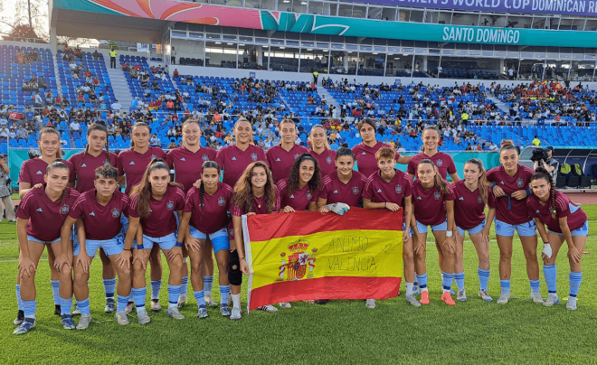 Mensaje de ánimo de la selección femenina sub 17 desde la República Dominicana (FOTO: @SEFutbolF