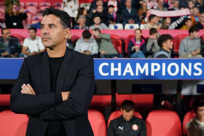 Míchel, en un partido del Girona (Foto: Cordon Press).