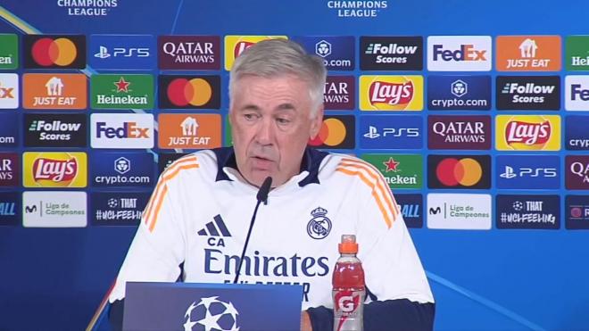 Carlo Ancelotti, en rueda de prensa