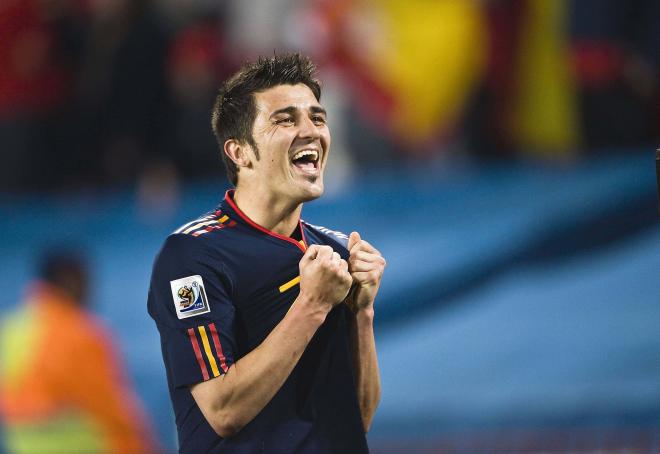 David Villa ha donado la réplica oficial de la camiseta que usó en la Final del Mundial (Foto: Cordon Press).