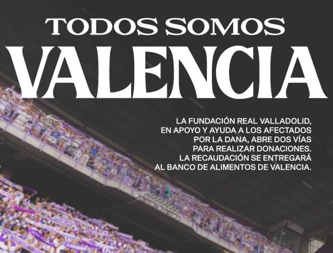 Todos somos Valencia (Foto: Real Valladolid).