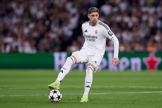 Fede Valverde, en un partido de Champions contra el Real Madrid (Foto: Cordon Press).