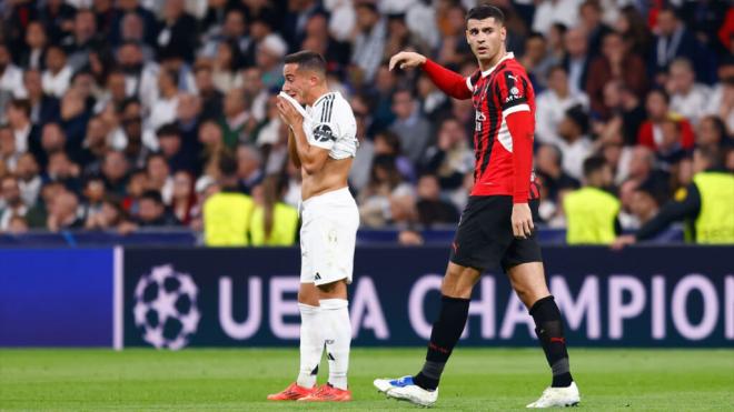 Lucas Vázquez y Álvaro Morata en el Real Madrid - AC Milan (Foto: Europa Press)