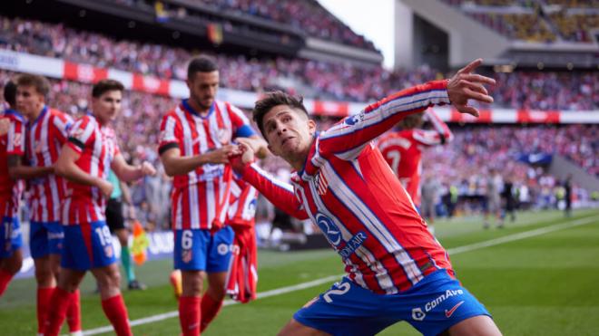 Giuliano Simeone celebrando su gol ante Las Palmas (Cordon Press)