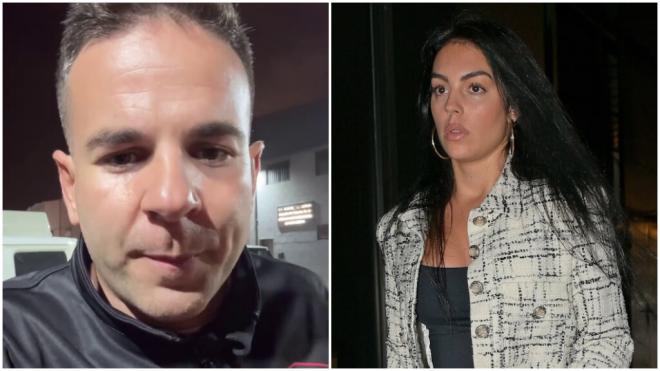 Georgina Rodríguez en una imagen de archivo y Ángel Gaitán en sus redes sociales (Europa Press)