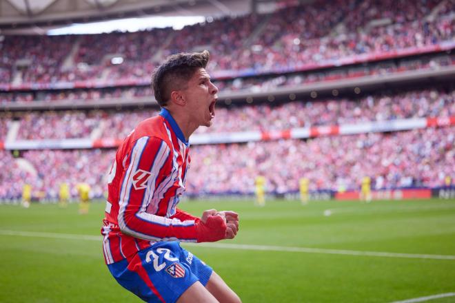 Giuliano Simeone celebra su gol ante la UD Las Palmas (Cordon Press)