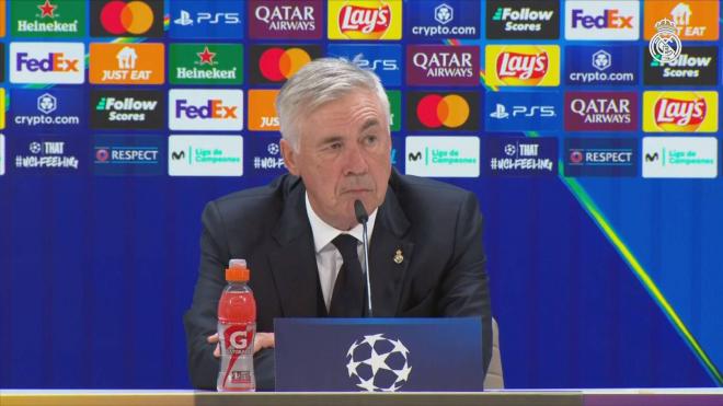 Carlo Ancelotti en rueda de prensa