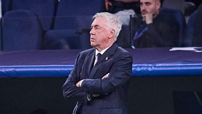 Carlo Ancelotti durante el partido contra el Milan (Cordon Press)