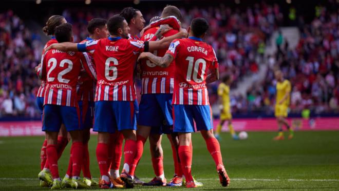 El Atlético de Madrid celebra un gol en el Metropolitano (Cordon Press)