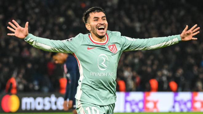 Ángel Correa celebra su gol al PSG (Cordon Press)