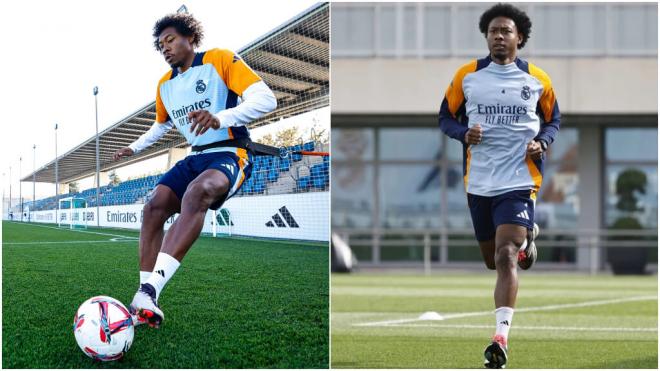 David Alaba, entrenando en Valdebebas (Foto: RMA)