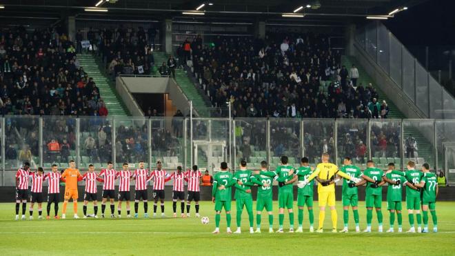 Minuto de silencio por Valencia con el Ludogorets en Bulgaria (Foto: Athletic Club).