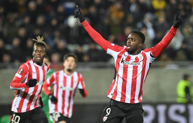 Iñaki Williams celebra su gol ante el Ludogorets (FOTO: EFE).