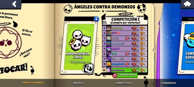 La Competición de Ángeles contra Demonios en Brawl Stars