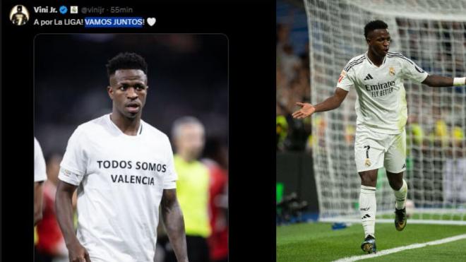 Vinicius Jr pidió unidad al madridismo en sus redes.