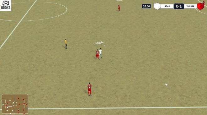 El simulador de PC Fútbol 8 tras la primera prueba de la demo (Imagen: Twitch de eboke).