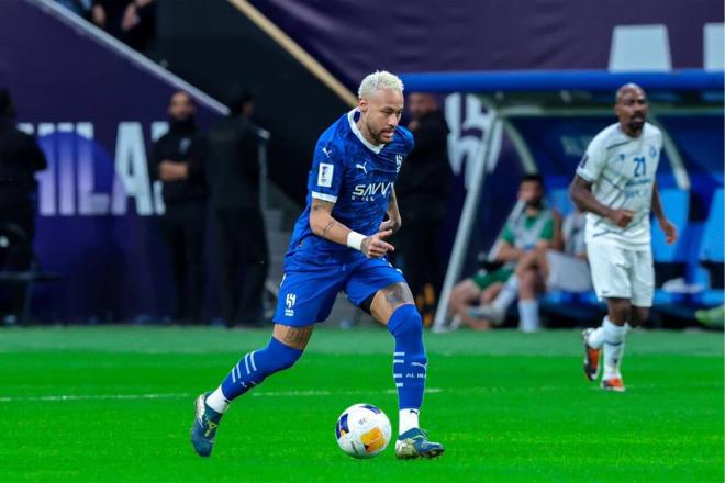 Neymar, en un partido con el Al Hilal (Foto: @alhilal).