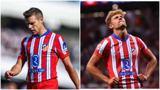 Marcos Llorente y César Azpilicueta con el Atlético de Madrid