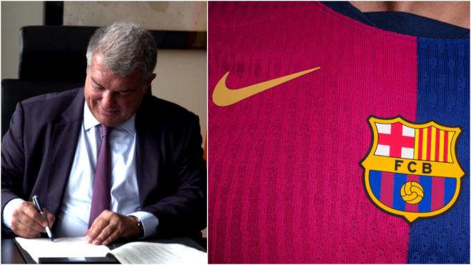 Joan Laporta y el contrato con Nike (Fuente: FCB)