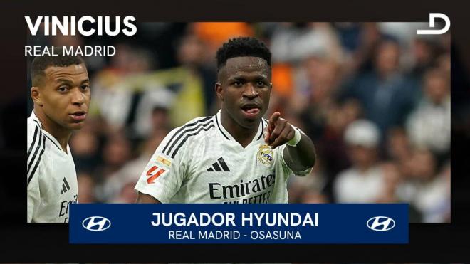 Vinicius, Jugador Hyundai del Real Madrid-Osasuna