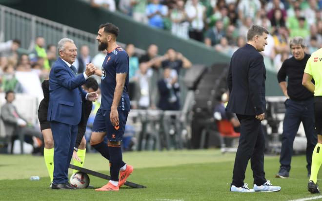 Borja Iglesias, en el Betis-Celta (Foto: Kiko Hurtado).