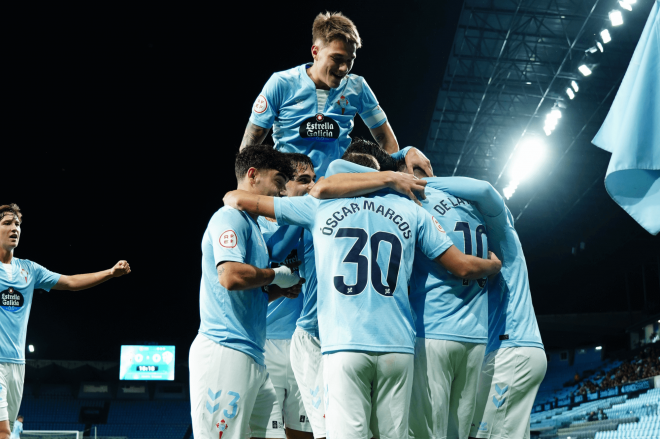 Celebración del gol de De la Iglesia (Foto: RC Celta).