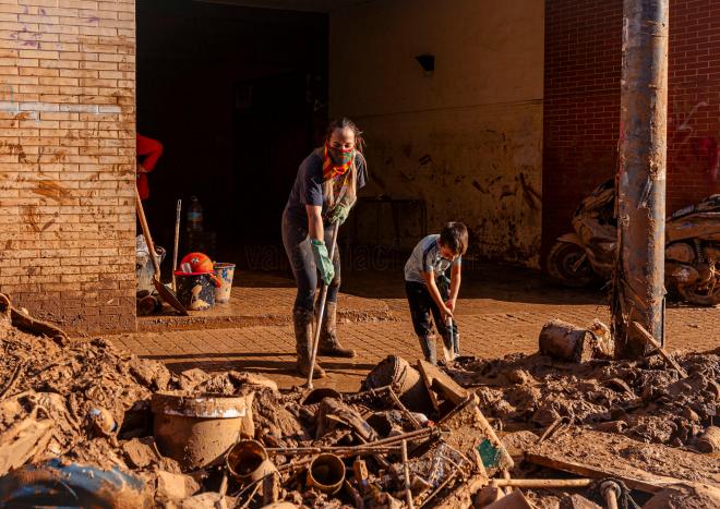 Voluntarios en la DANA