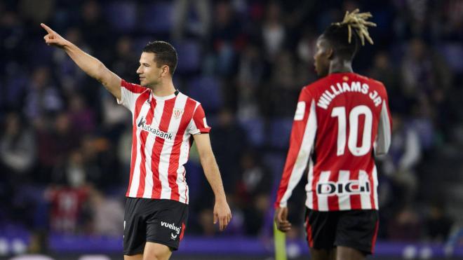 Gol de Gorka Guruzeta ante el Valladolid en Zorrilla (Foto: Athletic Club).