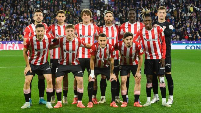 El once de Valverde ante el Valladolid en Zorrilla (Foto: Athletic Club).