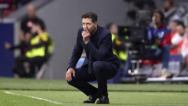 Diego Pablo Simeone durante un partido del Atlético de Madrid (Fuente: Cordon Press)