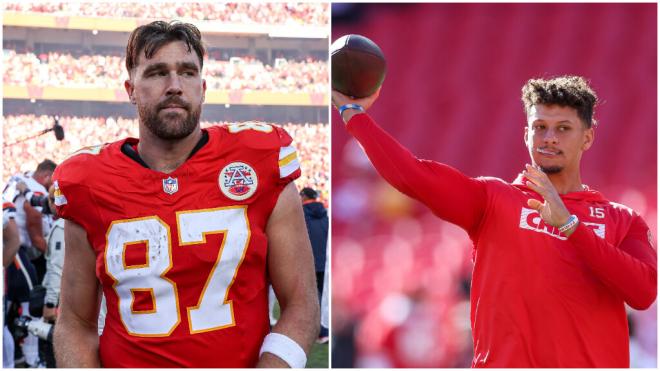 Travis Kelce y Patrick Mahomes en un partido (Cordon Press)