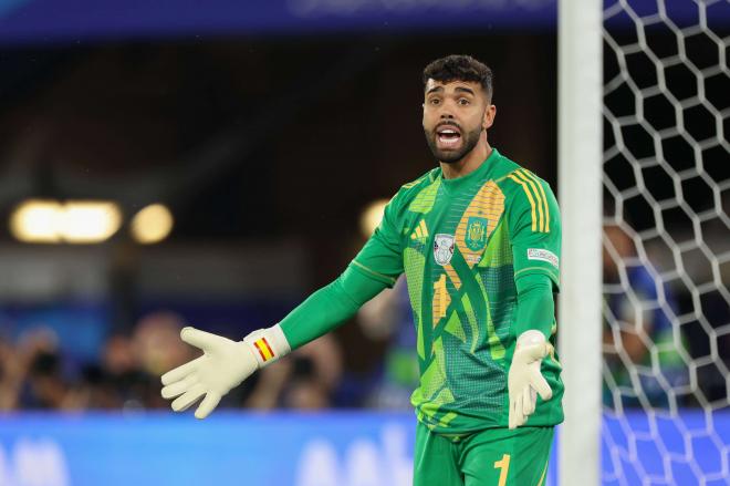 David Raya, en un partido de Nations League con España (Foto: Cordon Press).