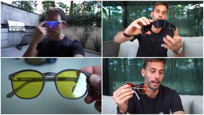 La colección de gafas de Sergio Canales (Fotos: YouTube)