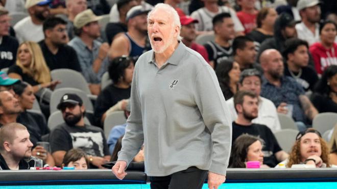 Gregg Popovich, en un partido con los Spurs (Foto Cordon Press)