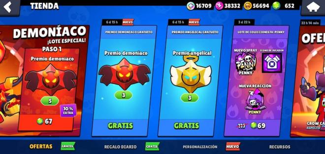 Premios angelicales y demoniacos gratis, un pequeño impulso para esta temporada de Brawl Stars