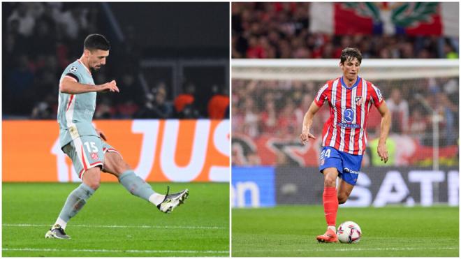 Robin Le Normand y Clément Lenglet con el Atlético de Madrid