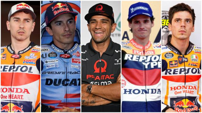 Fotomontaje de los campeones españoles de MotoGP (Cordon Press)