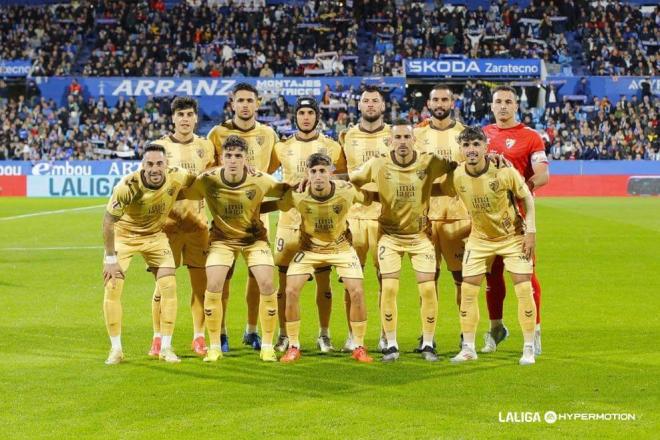 Once del Málaga ante el Real Zaragoza (Foto: LALIGA).