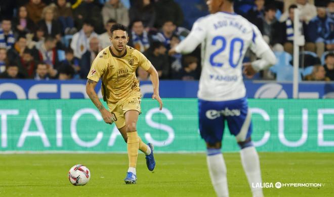 Nélson Monte, en el Real Zaragoza - Málaga (Foto: LALIGA).