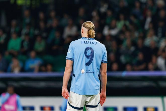 Erling Haaland, durante un partido del Manchester City (Foto: Cordon Press).