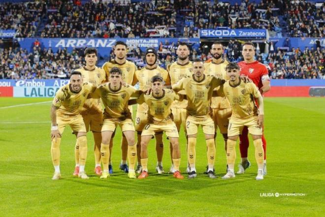 Alineación del Málaga ante el Real Zaragoza en la jornada 15. (Foto: LALIGA)