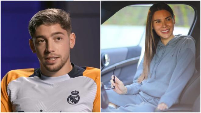 Fede Valverde y Mina Bonino (Fotos: Movistar + e Instagram)