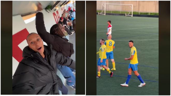 Ana Peleteiro celebrando un gol de su marido (TikTok: @apeleteirob)