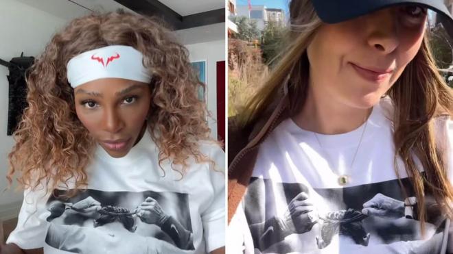 Serena Williams y Sharapova rinden homenaje a Rafa Nadal.