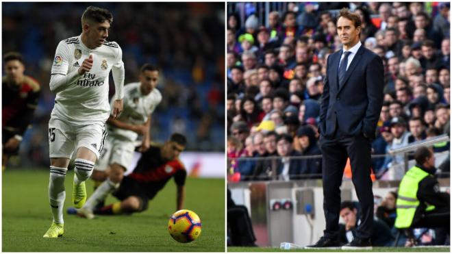 Fotomontaje de Fede Valverde y Lopetegui en el Real Madrid (Cordon Press)