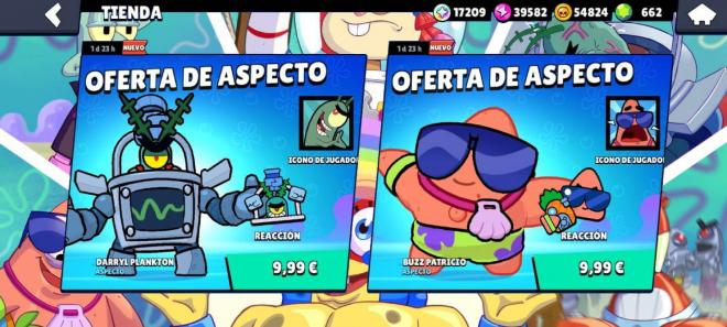 Las skins de Bob Esponja vuelven a la tienda de Brawl Stars