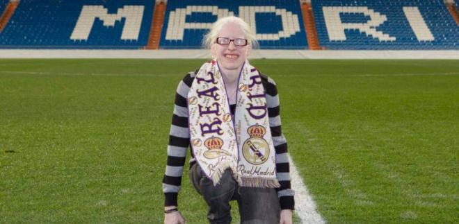 Susana Rodríguez en el Santiago Bernabéu (Foto: Real Madrid).