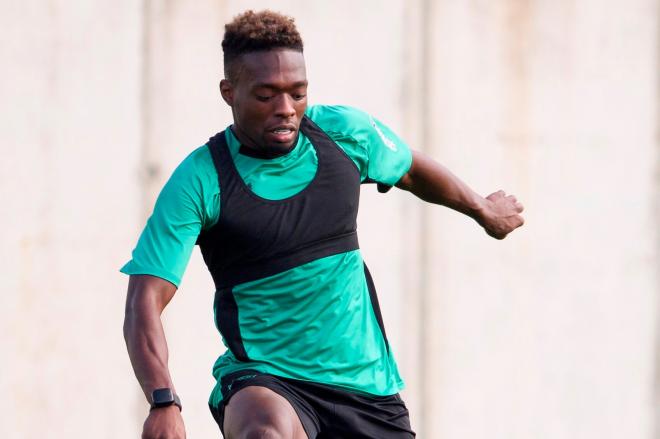 El delantero madrileño Álvaro Djaló se entrena en Lezama (Foto: Athletic Club).