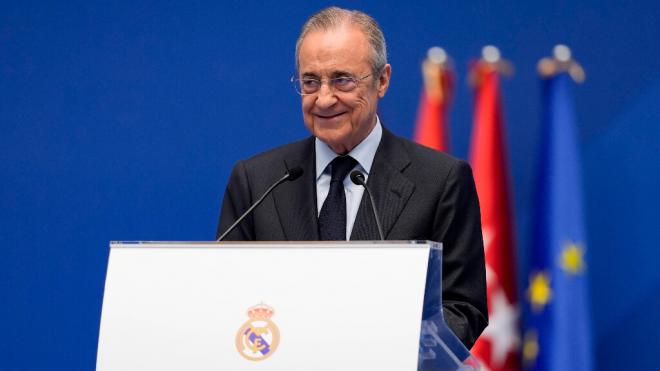 Florentino Pérez, en la presentación de Kylian Mbappé (Cordon Press)