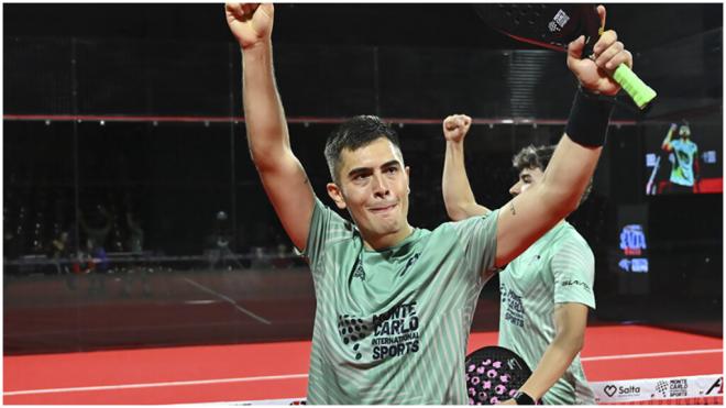 Maxi Arce en su debut en el Macro Salta Master. (Fuente: @A1PadelOfficial)